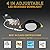 NuWatt 12 Pack, 4 Inch Black Gimbal LED Recessed Lighting, 2700K/3000K/3500K/4000K/5000K Selectable, 630LM, Dimmable, Damp Rated, Canless Adjustable Directional Lights for Sloped Ceilings, Metal J-Box
