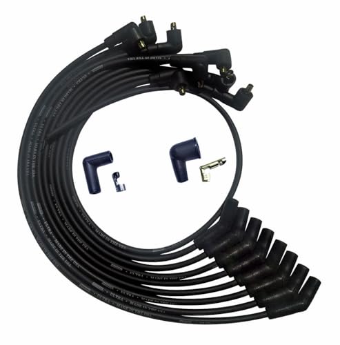 Image of Moroso 51071 Ultra Series Black Spark Plug Wires, Ford 260 /289 /302, 135 Degree Plug Ends, Non HEI Distributor