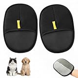 ISFUPO Fell Magnet Handschuh, 2 Stück Tierhaarentfernungshandschuh, Doppelseitige Fellpflegehandschuh, katzenhaarentferner handschuh für Waschen Enthaaren, Reinigung von Teppichen Sofas