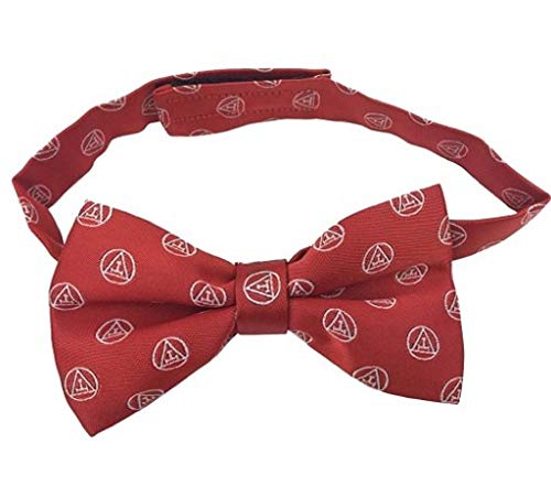 Pajarita de seda Royal Arch diseño arco masónico corbata lazo roja blanca ceremonia masón