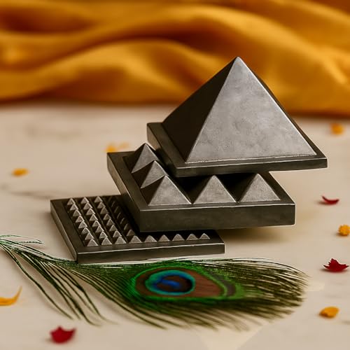 Image of Premium Lead Triple Layer Pyramid Vastu Remedy for South-West Zone Correction, Stability & Protection - 100% Pure Lead 3-Piece Pyramid by Vastu Mandir