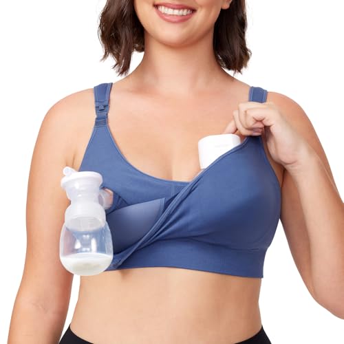 Image of Momcozy Pumping Bra Hands Free, All-in-One Nursing Bras for Breastfeeding & Pumping, Fixed Padding for Enhanced Shape