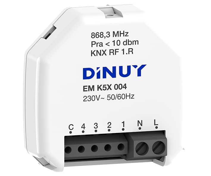 KNX-RF 4 canaux Dinuy EM K5X 004 entrée binaire pour tableau haut de gamme
