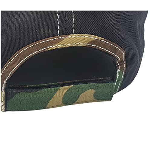 Withmoons Cotton Fishing Hat Fish Bone Embroidery Trucker Dad Baseball Cap Yz10119 (Black) #TOP4