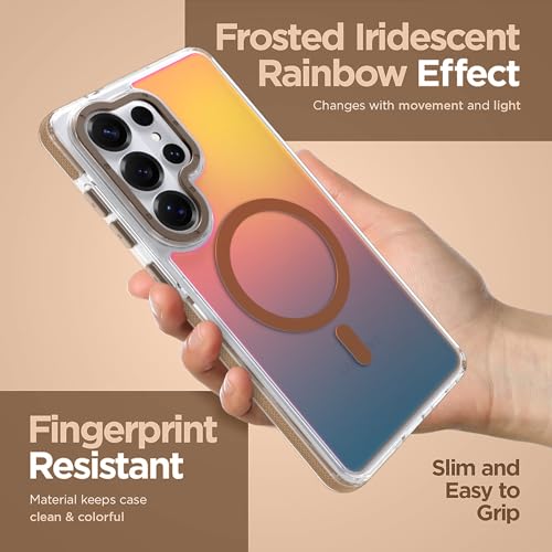 Image of Magnetic Case for Samsung Galaxy S26 Ultra [Compatible with Magsafe] [Cute Fashion Fluorescent Design] [1 Screen Protector] Slim Translucent Matte Case for Galaxy S26 Ultra 6.9 inch, Desert