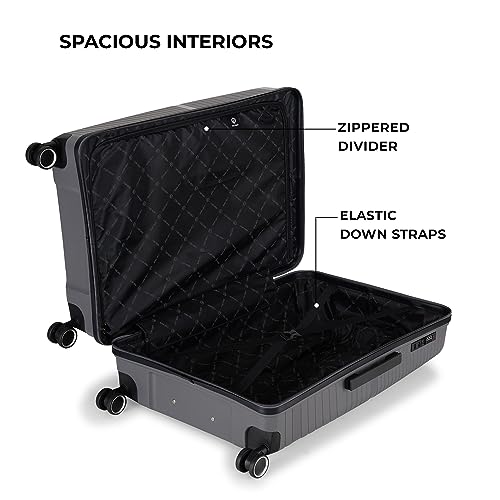 Image of Stony Brook Nasher Miles Axis 75 Cm 28 Inch Polypropylene Hard-Sided 4 Wheels Spinner Check-in Luggage Trolley Bag (Dark Grey)
