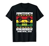 Juneteenth National Independence Day Federal Holiday June 19 Women Kids Men T-Shirt