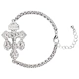 Pardon Crucifix Catholic Bracelet for Women Men,St Benedict Bracelet,Milagrosa Medal Bracelets,La Cruz Del Perdon Catolica,Crucifijo Del Perdon,Crucifijos Catolicos,Medalla De San Benito Bracelets