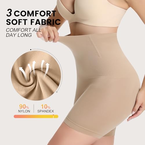 3 PCS High Waisted Tummy Control Shapewear for Women Butt Lifter Body Shaper Shorts4