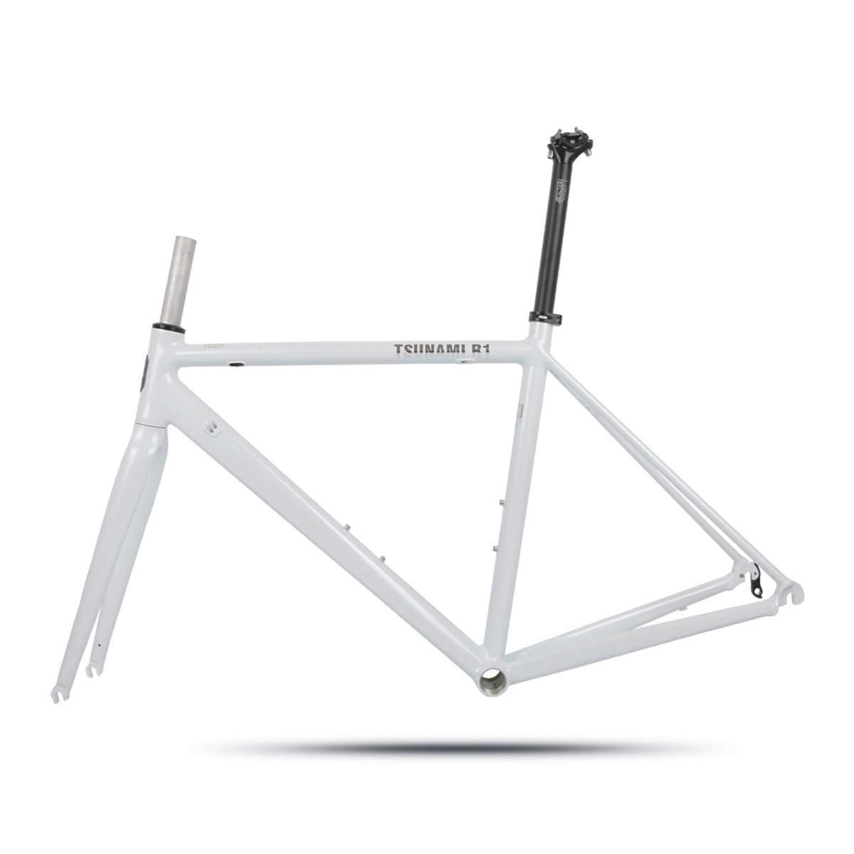 BSFHQS 700C Rennrad Rahmenset C-Bremse/Felgenbremse Rahmen 47cm 50cm 53cm Alu-Legierung Rahmen Schnellspanner Rahmen 100/130MM QR BSA BB68mm(White,47cm) Sport & Freizeit