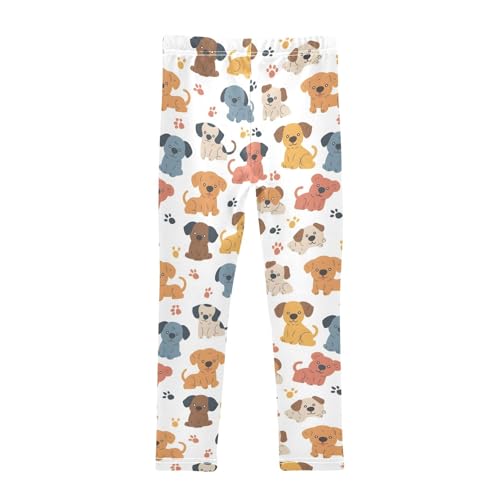 Dog Paw Prints Cute Girls Leggings Athletic Pants Tights Stretch Bottom2
