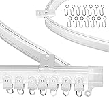 Room Divider Curtain Track Ceiling , 2.5 Meters (8.2ft), Flexible Ceiling Track Ceiling Mount For Curtain Rail With Track Curtain System, Rv Curtain Track, , Curved Shower Curtain Ceiling Track