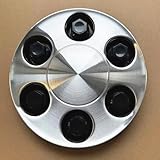 1PCS Silver ABS Plastic Brushed Aluminum Car Hub Wheel Center Caps 6 Bolts Cover for Chevy Silverado Avalanche Tahoe 9595469 9596341 (1pcs)