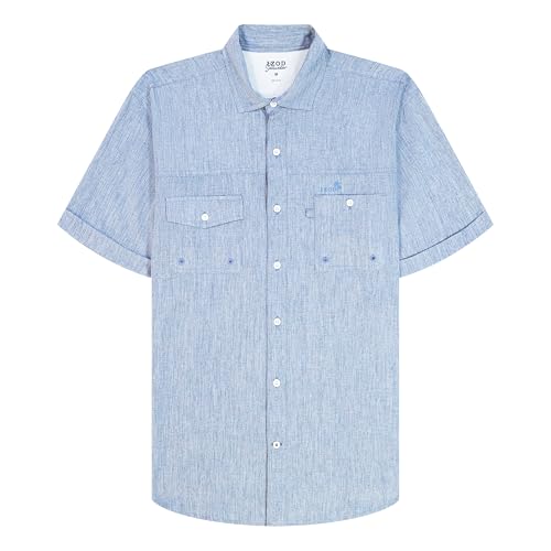 IZOD Men's Sunshield Performance Button Down Short Sleeve Shirt4