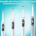 Brush Heads Compatible with Oral B iO 2 3 4 5 6 7 8 9 10 Series Electric Toothbrushes, Soft Toothbrush Head Fits for iO Ultimate Radiant Gentle Series, 8Pcs White+Black