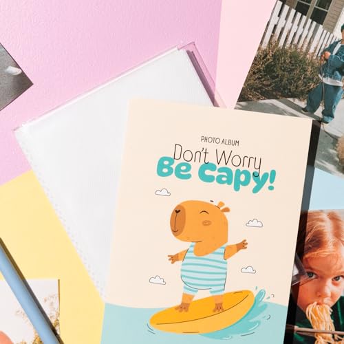 Grupo Erik Fotoalbum Einsteckalbum 10x15 Capybara - Foto Einsteckalbum 10x15 - Fotobuch für 36 Fotos Erinnerungsbuch Blau