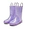DREAM PAIRS Kids Rain Boots Wellies for Kids Boys Girls Wellington Lightweight Boots with Easy on Handle Waterproof Playing Rain Boot Unisex-Child,Size 1 Big Kid,Purple,KKEMRB2501