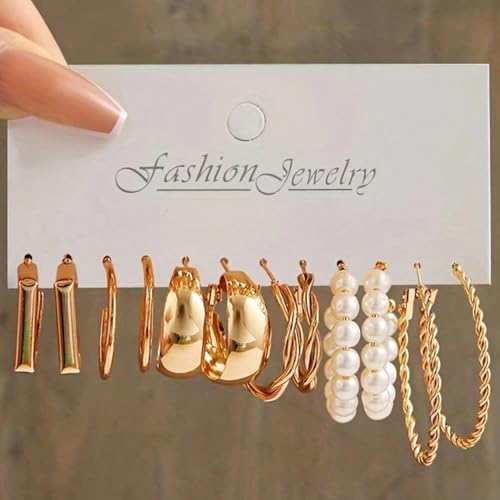 Image of Shining Diva Fashion Stylish Hoop Stud Earrings for Women and Girls