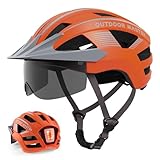 OutdoorMaster Helmets for Adults - Mountain & Road Bike Helmet with Rechargeable...