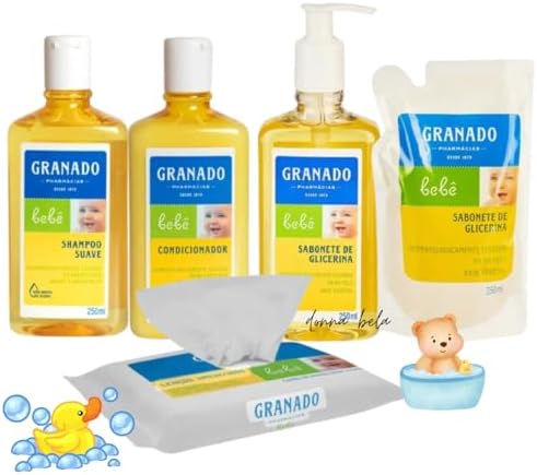 Kit Hora do Banho Granado Bebê- Shampoo, condicionador, Sabonete ...