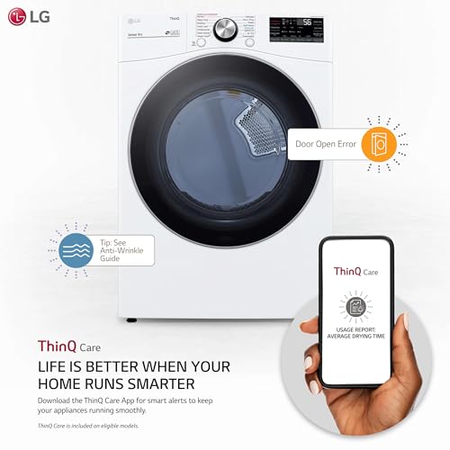 Image of LG 7.4 cu. ft. Ultra-Large Capacity Smart Wi‑Fi Enabled Front-Load Gas Dryer with TurboSteam and Built-In Intelligence