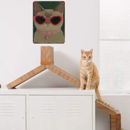 Cadre métal chat cool 30x40 cm : offrez un sourire à vos murs - 4