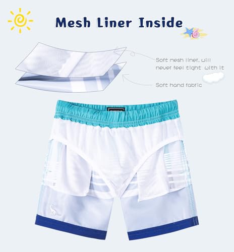 Image of SURF CUZ Surfcuz Little Boys Swim Trunks UPF 50+ Toddler Beach Shorts Swimsuit Kids Quick Dry Swimwear
