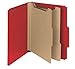 Smead 100 Percent Recycled Pressboard Classification Folder, 2 Dividers, 2-Inch Expansion, Letter Size, Bright Red, 10 per Box (14061)
