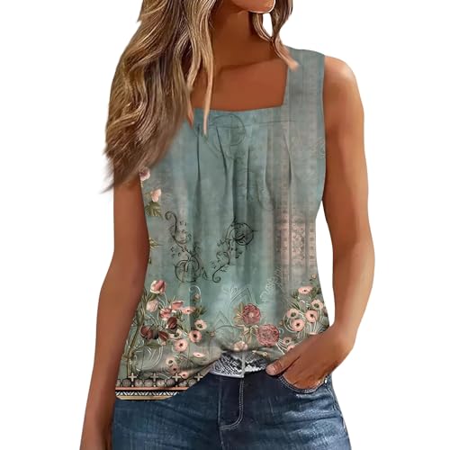 Spring Summer Plus Size Dressy Tank Tops for Women 2025 Womens Workout Floral Boho Beach Sleeveless Shirts Blouses