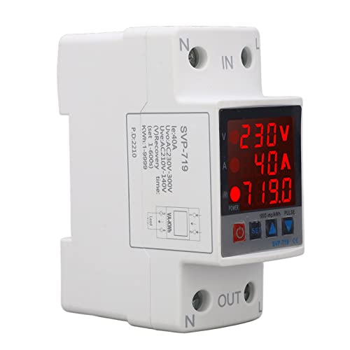 Protector Sobretensiones, AC 220V Protección De Sobretensión Y Subtensión Estabilizador Corriente Rango de Tensión de Funcionamiento 80V-400V Protector de Voltaje para el Hogar