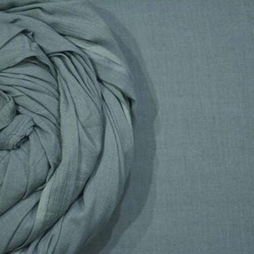 Image of 100% Pure Cotton Mulmul Fabric Material | Reusable Ultra Fine Mulmul Fabric | Lightweight Soft Smooth Piece Linning, Stole, Dupatta, Cushion Pillow Cover (Agate Green, 3.5 Meters)
