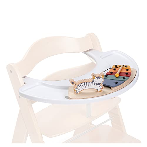 hauck Play Music Set, Zebra White - Spielbrett mit Xylophon & Musikspiel Kompatibel mit Alpha+ &...