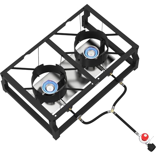 FIRE RIOT Tabletop Double Burner Camp Stove - 100,000 BTU