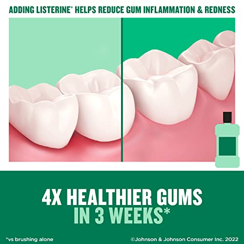 Listerine Freshburst Antiseptic Mouthwash for Bad Breath, Kills 99% of Germs That Cause Bad Breath & Fight Plaque & Gingivitis, ADA Accepted Mouthwash, Spearmint, 1 L - Image 4