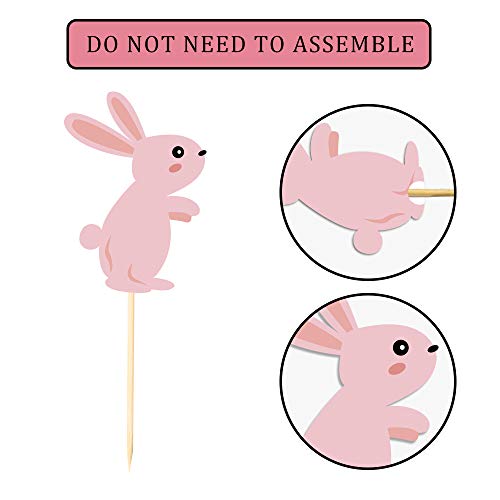 Happy Easter Cupcake Topper For Easter Rabbit Theme Spring Party Decoration Dessert Supplies - Set Of 24 #TOP5