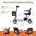 iMach Electric Mobility Scooter for Adults and Seniors,12.4 Miles Long Range Battery with 4.9MPH Foldable 4 Wheels Wheelchair,330 LBS Weight Capacity Commuter Scooter,with LED Headlights and Basket