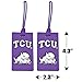 Texas Christian Horned Frogs (TCU) Pack of 2 PVC Luggage Tags