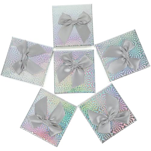 Homoyoyo Cajas de Obsequio Plegables Pequeñas 9X85X55 CM con Tapa y Cinta Gris para Embalaje de Regalos Cajas para Cumpleaños y Manualidades Set de 6 Unidades