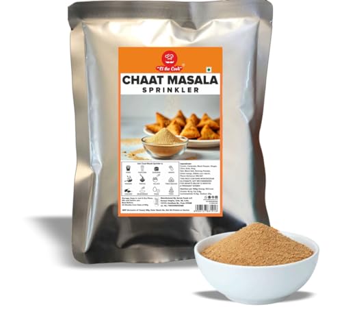 Image of El The Cook Professional Chaat Masala Sprinkler with Umami Boost | Perfect seasoning for Kebabs, Fries, Chaat & Snacks | Approved by Chefs, Cafes & Restaurants | 100% Vegetarian, 500g Bulk pack