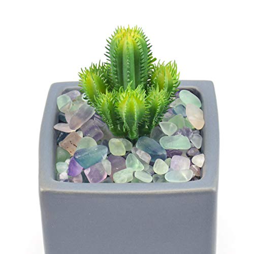Wayber W-CS-005B Decorative Crystal Pebbles, 2 Lb/920G (Fill 1.8 Cups) Natural Quartz Stones Aquarium Gravel Sea Glass Rock Sand thumb #3