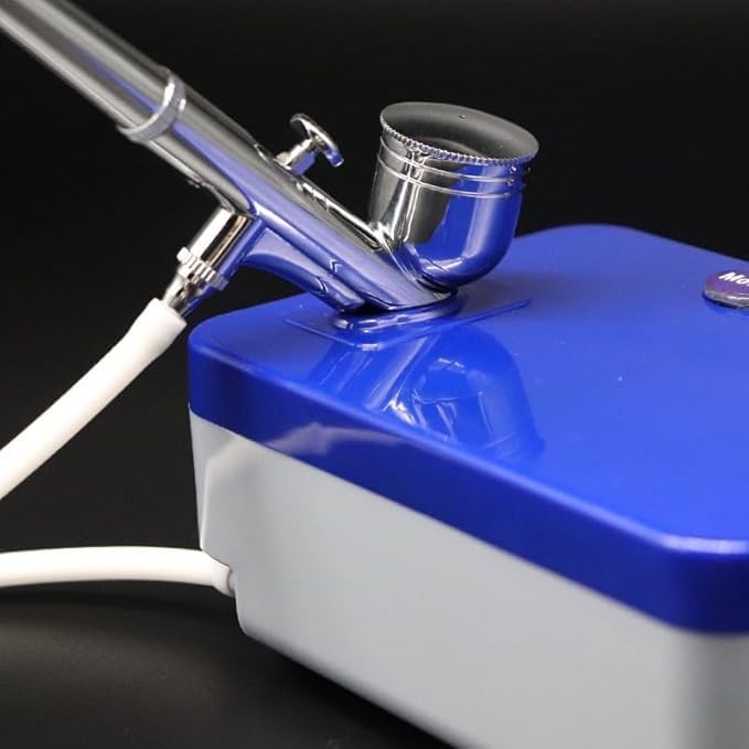 Airbrush Set with Compressor for DIY Makeup, Cake Decor, Crafts, Art Supplies, Painting, Airbrushing, Black (Model 101AK) 2