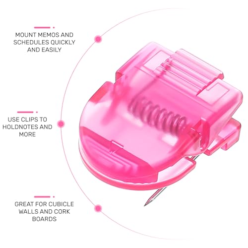 Image of Feifeiya 50 Pcs Cubicle Clips for Fabric Panels,Multicolor | Office Partition Wall Clips, 40-sheet Capacity for Notes Photos Memos, Metal Spring, Fits Cubicle Fabric Accessories