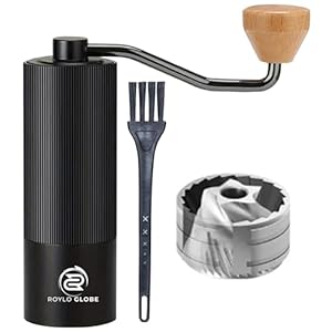 Manual Coffee Grinder with CNC 420 Stainless Steel Blades-Portable Hand Coffee Grinder with 20g Capacity–Compatible Coffee Grinder manual with Cleaning Brush- Coffee Bean Grinding for Indoor & Outdoor