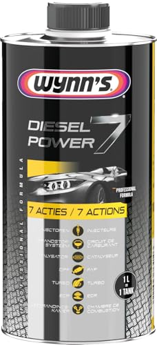 Wynn's Diesel Power 7 - Additif Diesel Action Compl&egrave;te 7 en 1, Optimise le Fonctionnement du Moteur - 1L