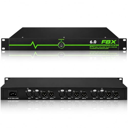 Professional Feedback Suppressor, Feedback Eliminator, Microphone Anti-Howling Audio Processor for...