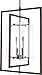 Capital Lighting 511441BB Four Light Foyer Pendant