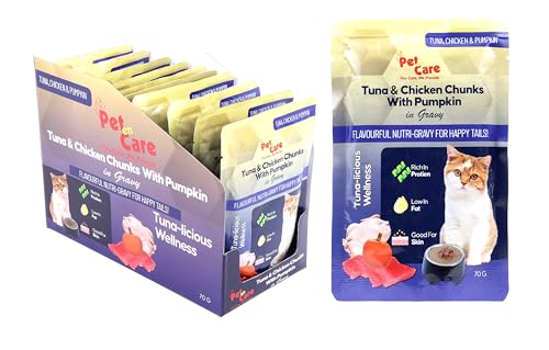 Pet en Care Wet Cat Food, Pure Tuna & Chicken Chunks with Pumpkin (Pack of 12) | Wet Food for Kittens | All Life Stages (B0D8QLLVRG) Amazon Price History, Amazon Price Tracker