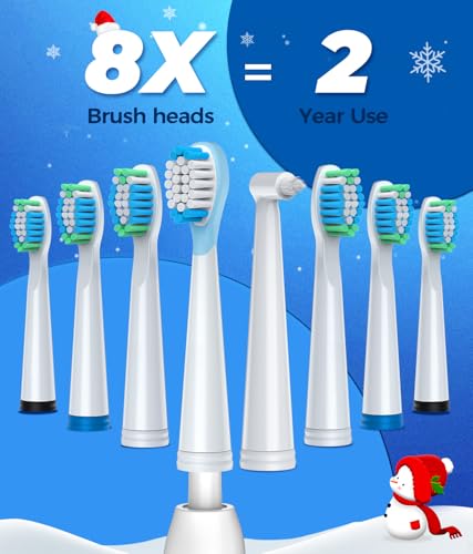 Image of TEETHEORY Electric Toothbrush for Adults with 8 ๐๐ซ๐ฎ๐ฌ๐ก ๐๐๐๐๐ฌ, Sonic Electric Toothbrush with 40000 VPM Deep Clean 5 Modes, Rechargeable Toothbrushes Fast Charge 4 Hours Last 30 Days