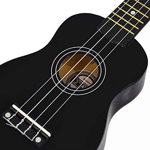 3rd Avenue sopraan ukulele voor beginners 21 inch - zwart - GRATIS ukelele-tas - Image 3