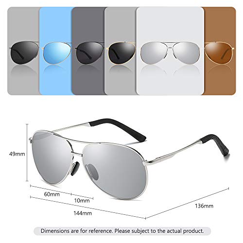 Image of Cyxus Aviator Sunglasses for Men Polarized UV400 Protection 1489 | Anti Glare,Davos Style,Military Pilot Sunglasses,Ideal for Driving Hiking Travel Outdoor Activities